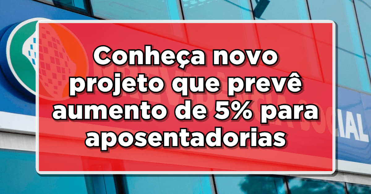 Novo aumento de 5% para aposentados.