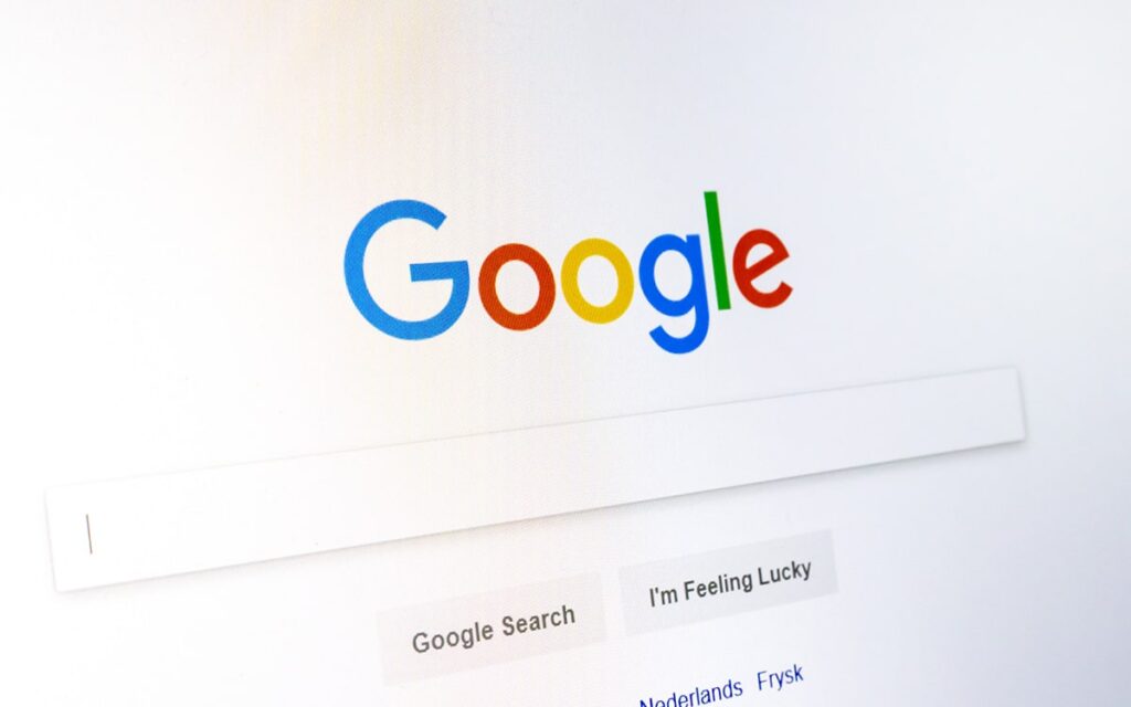 Página do buscador do Google.