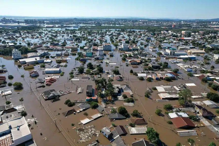 Cidades afetadas pelas chuvas do Rio Grande do Sul. 