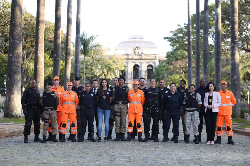 imagem com siversos profissionais da segurança publica.
