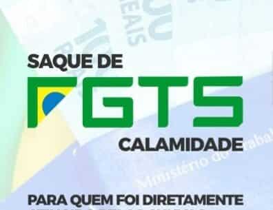 imagem com a propaganda do saque FGTS calamidade