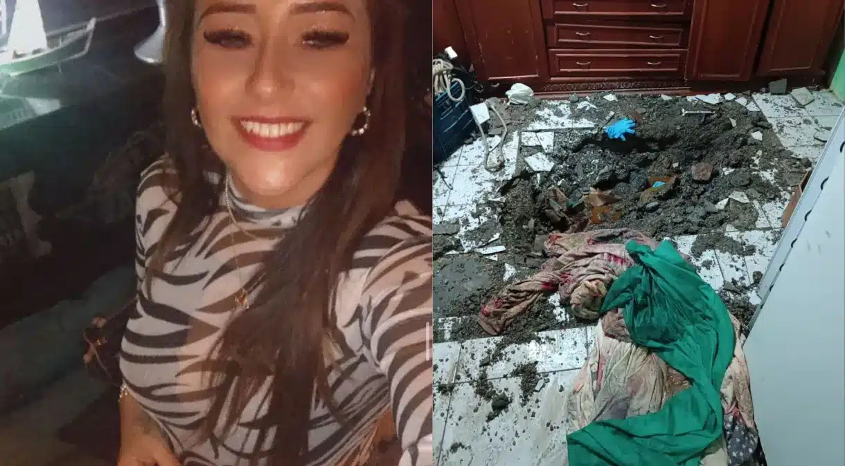 Michele estava desaparecida desde o dia 10 de maio; à direita, o local onde o corpo foi encontrado.