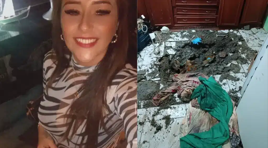 Michele estava desaparecida desde o dia 10 de maio; à direita, o local onde o corpo foi encontrado.





