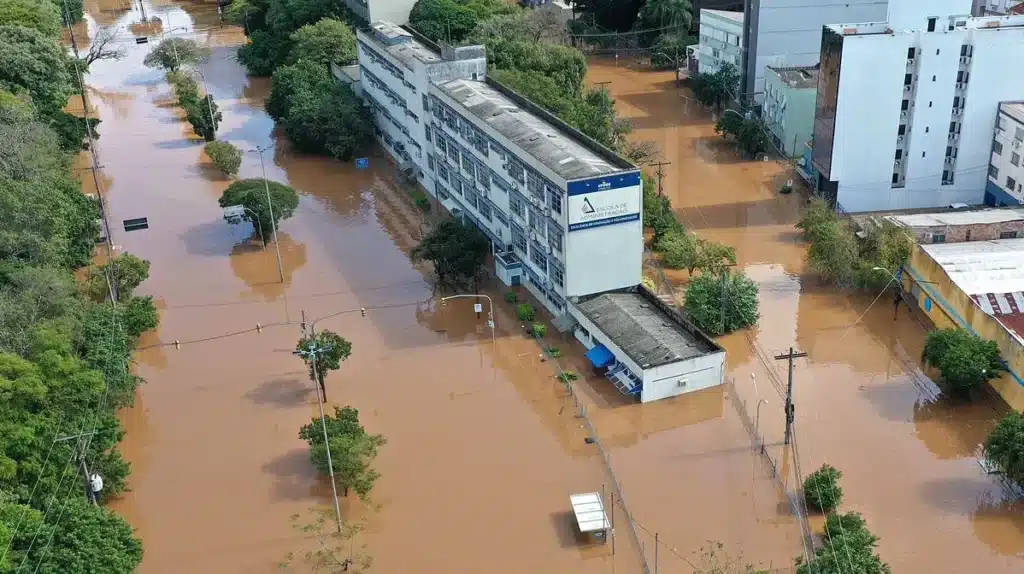 Cidades afetadas pelas chuvas no Rio Grande do Sul (RS). (Fonte: Reprodução Google).
