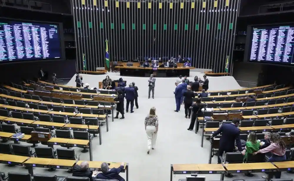 A pauta do plenário chegou a ser divulgada e o projeto de lei sobre importações estava entre as propostas a serem examinadas, mas não foi votado. (Fonte: Reprodução Google).