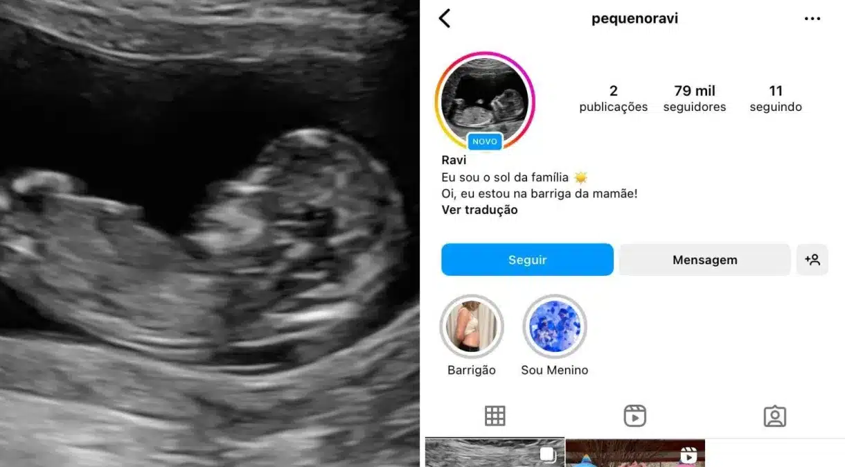 Filho de Viih Tube e Eliezer já tem perfil no instagram. (Fonte: Reprodução Google).
