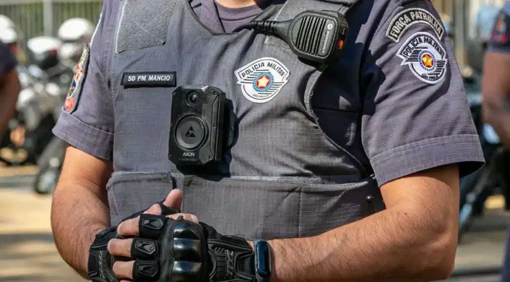 polícia de são paulo com farda