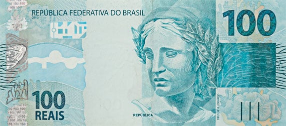 cédula de 100 reais