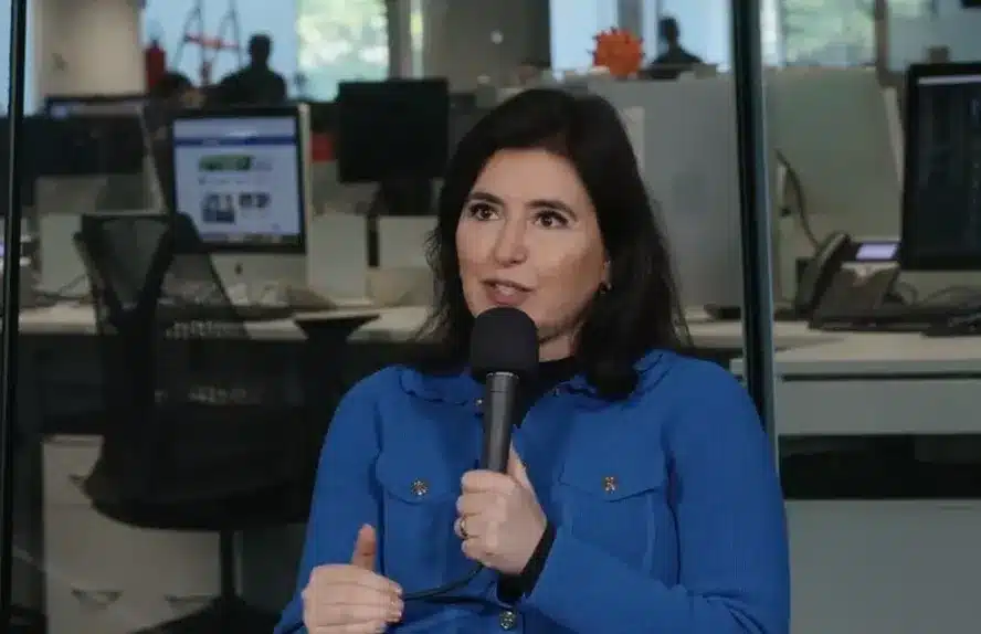 Simone Tebet. (Fonte: Reprodução Extra).