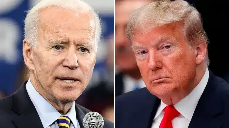 Joe Biden e o ex-presidente Donald Trump. (Fonte: Reprodução CNN).