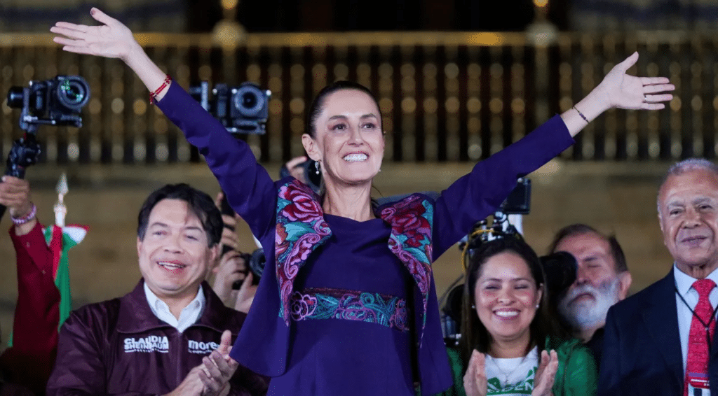 Claudia Sheinbaum foi eleita a primeira presidente mulher do México