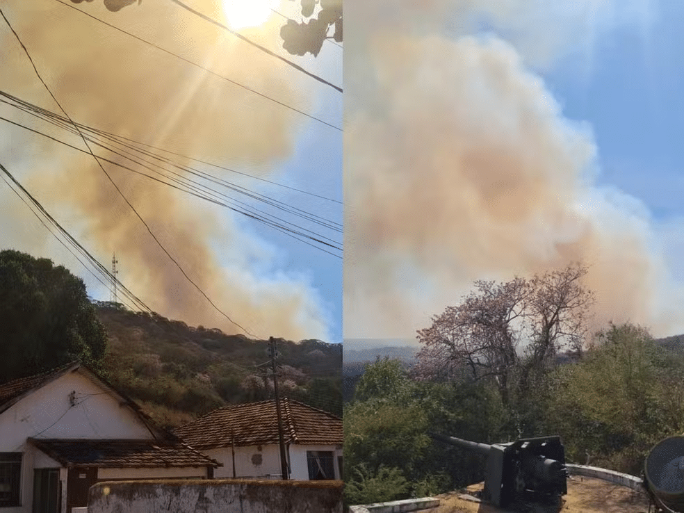 Corumbá amanheceu encoberta por uma névoa espessa de fumaça