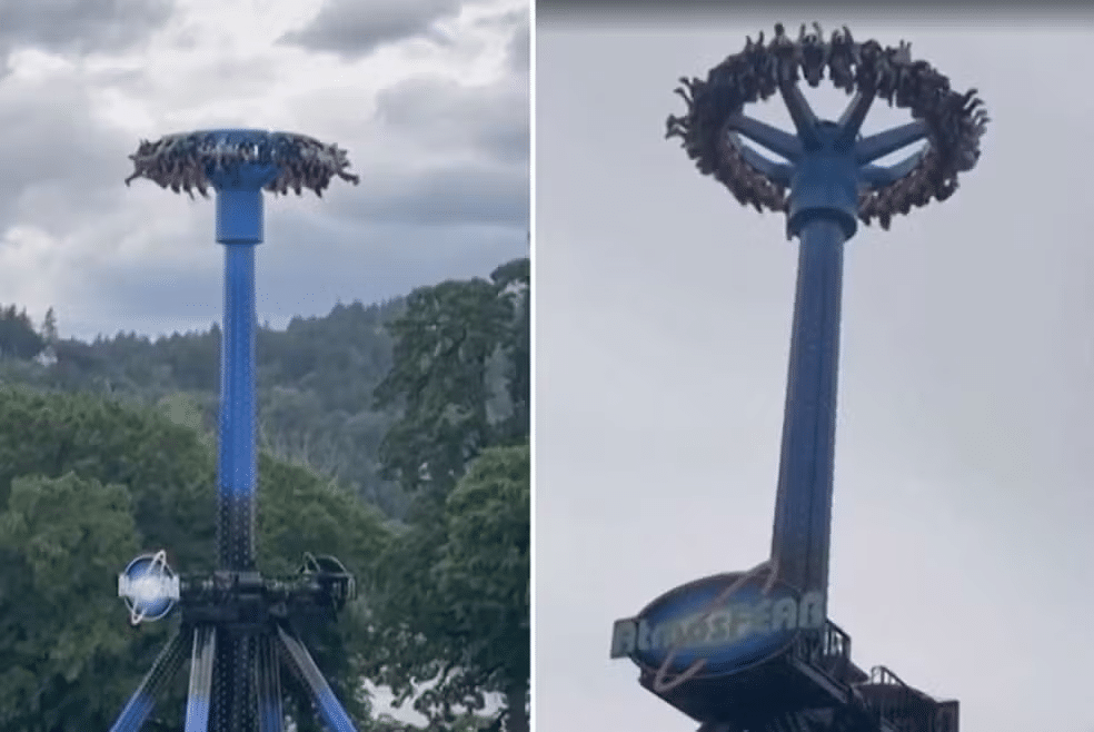 Pessoas ficam presas em brinquedo de parque de diversões nos EUA 