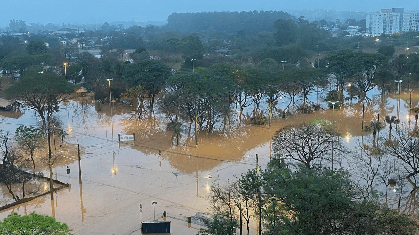 Lajeado novamente atingida pela enchente do Rio Taquari.