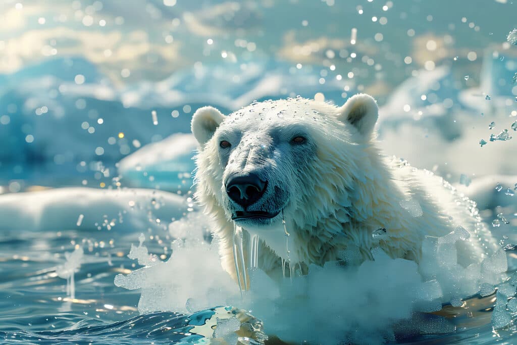 Avanço do aquecimento global pode provocar o desaparecimento de ursos polares do Canadá. 