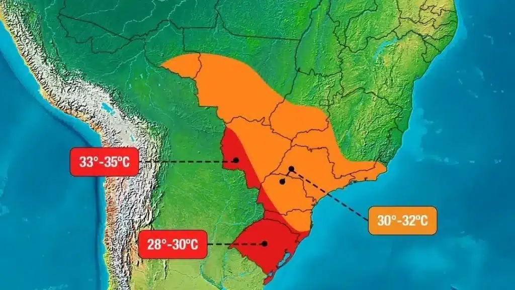 O período de veranico se caracteriza por dias de temperaturas elevadas durante o outono. (Fonte: Reprodução Google).