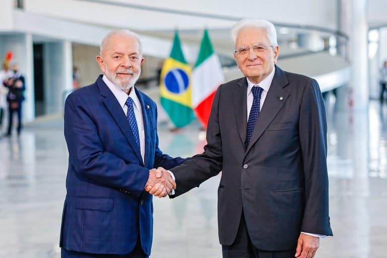 Lula Recebe Presidente da Itália