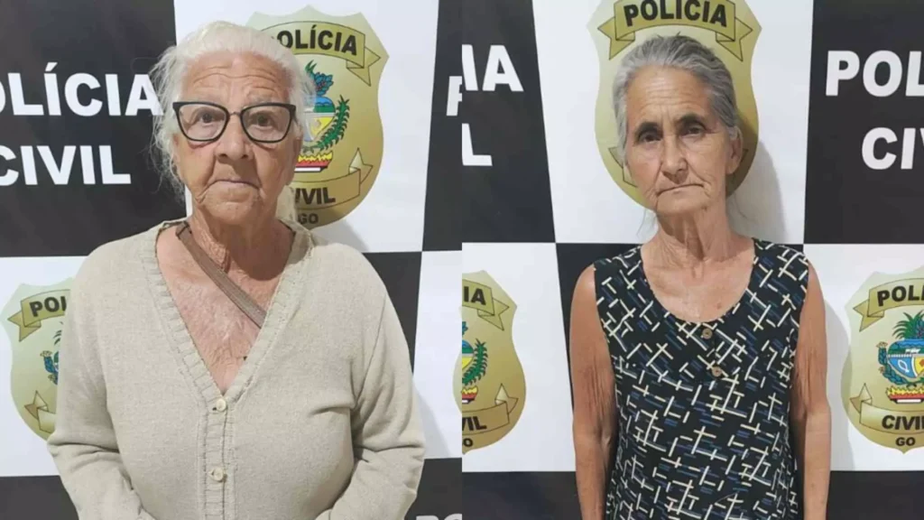 Idosas que aplicam golpes no INSS são detidas pela polícia. (Fonte: Divulgação Polícia Civil).