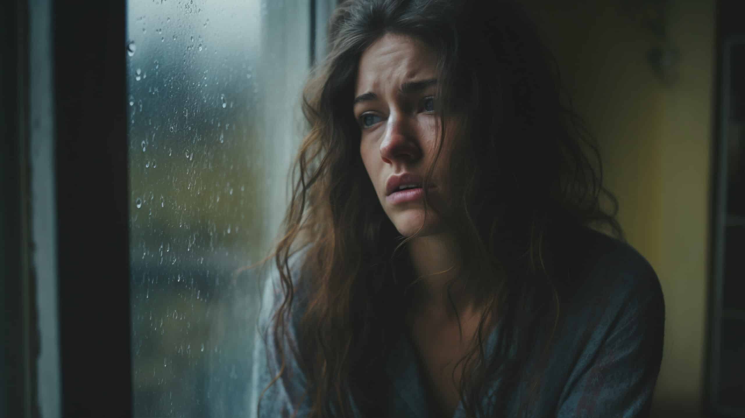 Mulher triste com a notícia da mãe que matou a filha. (Fonte: Freepik).