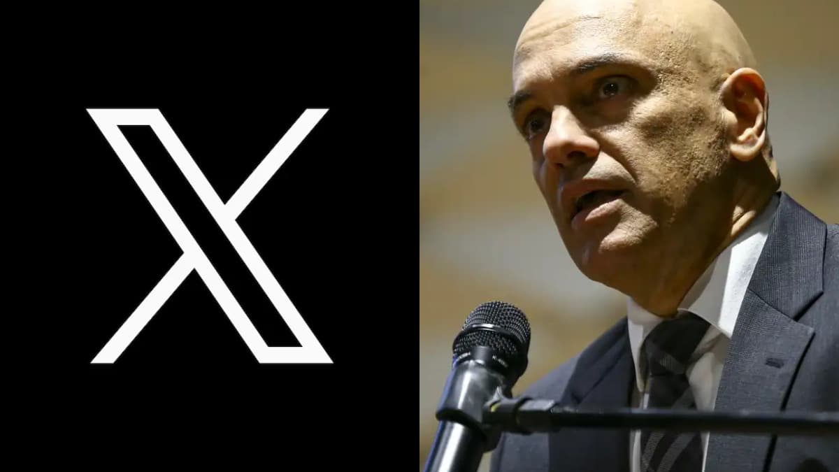 Alexandre de Moraes determinou suspensão do X (Twitter) após descumprimento de medidas judiciais (Foto: Marcelo Camargo, Agência Brasil, Reprodução)